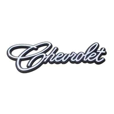 Automotive sign Chevrolet Emblem Handwritten Gray And Black