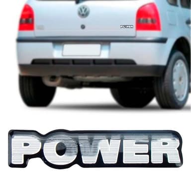 Car Emblem POWER Resin Silver GM Chevrolet Meriva Corsa